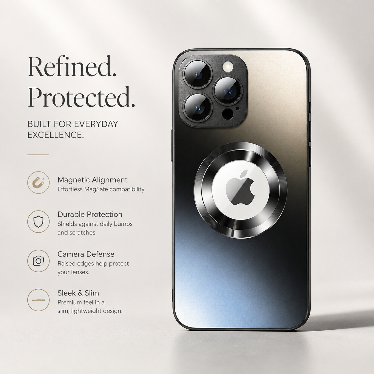 Premium Luxury iPhone Case MagSafe Compatible Matte Magnetic Cover Shockproof Camera Lens Protection Slim Protective Durable Design Finish Style Fit