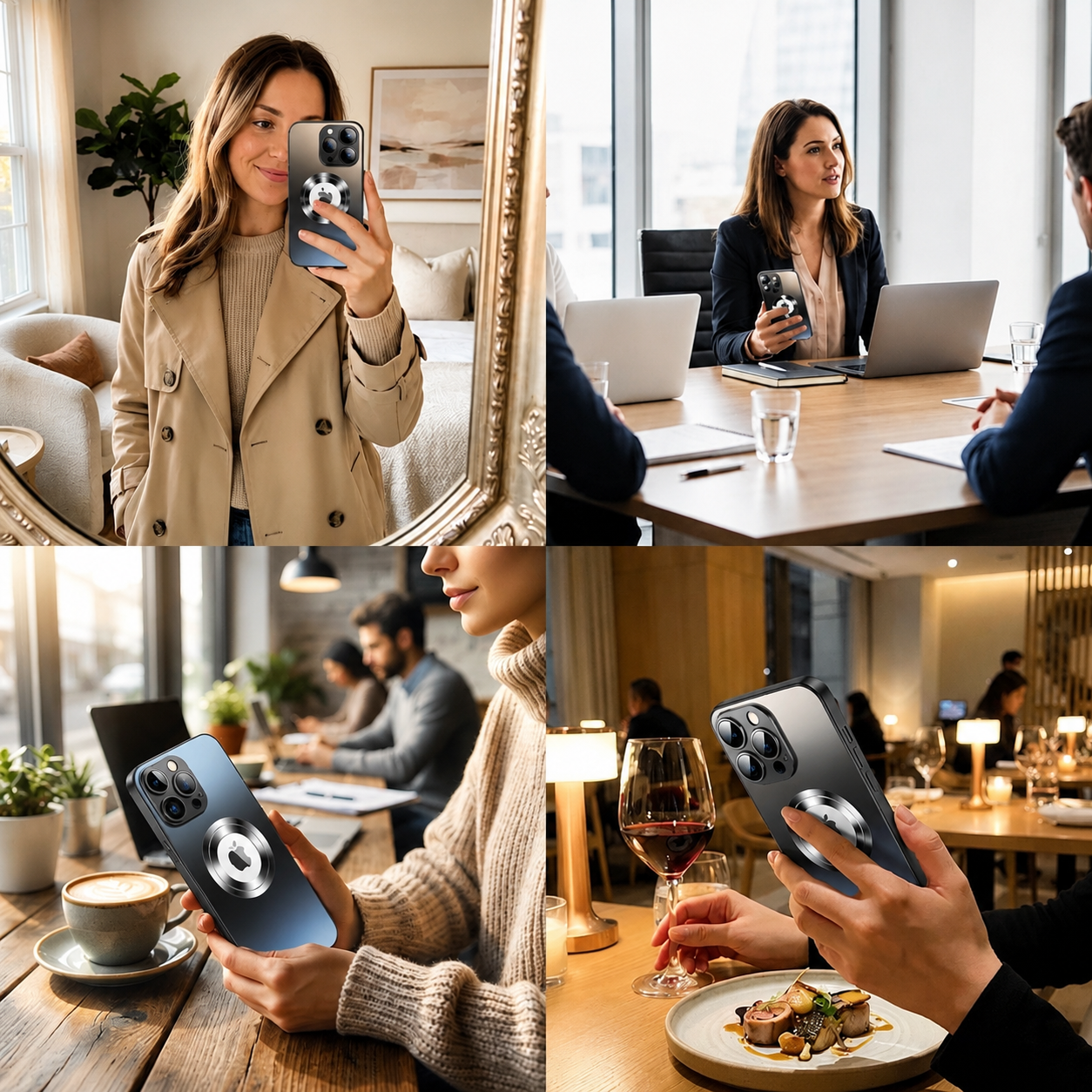 Premium Luxury iPhone Case MagSafe Compatible Matte Magnetic Cover Shockproof Camera Lens Protection Slim Protective Durable Design Finish Style Fit