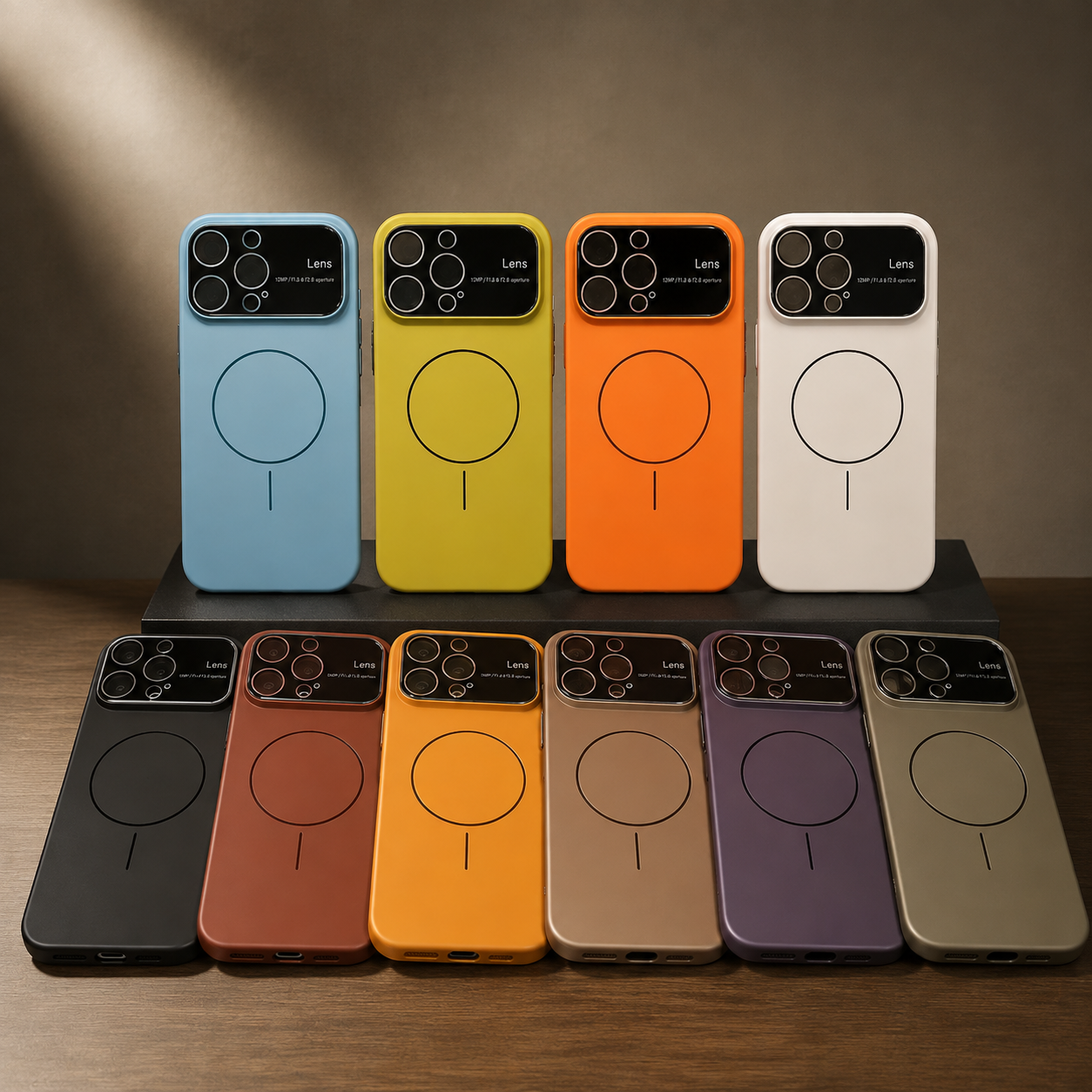 Premium Luxury iPhone Case MagSafe Compatible Matte Magnetic Half Wrapped PC Cover Shockproof Lens Protection Anti Fingerprint Durable Design