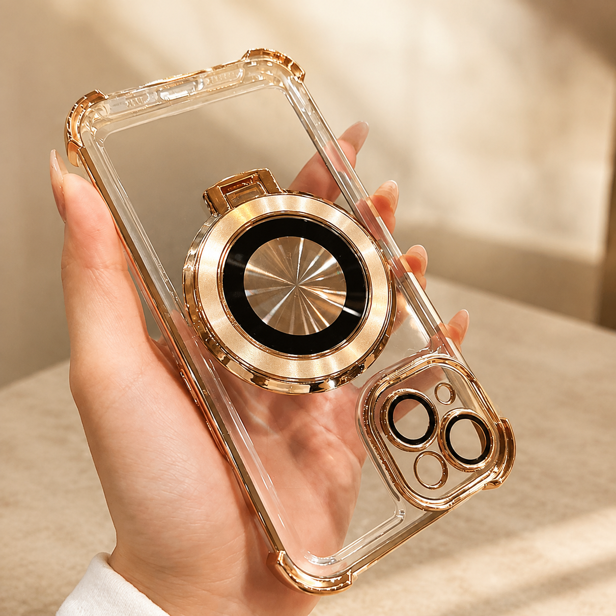 Premium Luxury iPhone Case MagSafe Compatible Matte Ring Stand Cover Hard PC Shockproof Camera Protection Ultra Thin Slim Durable Design Finish