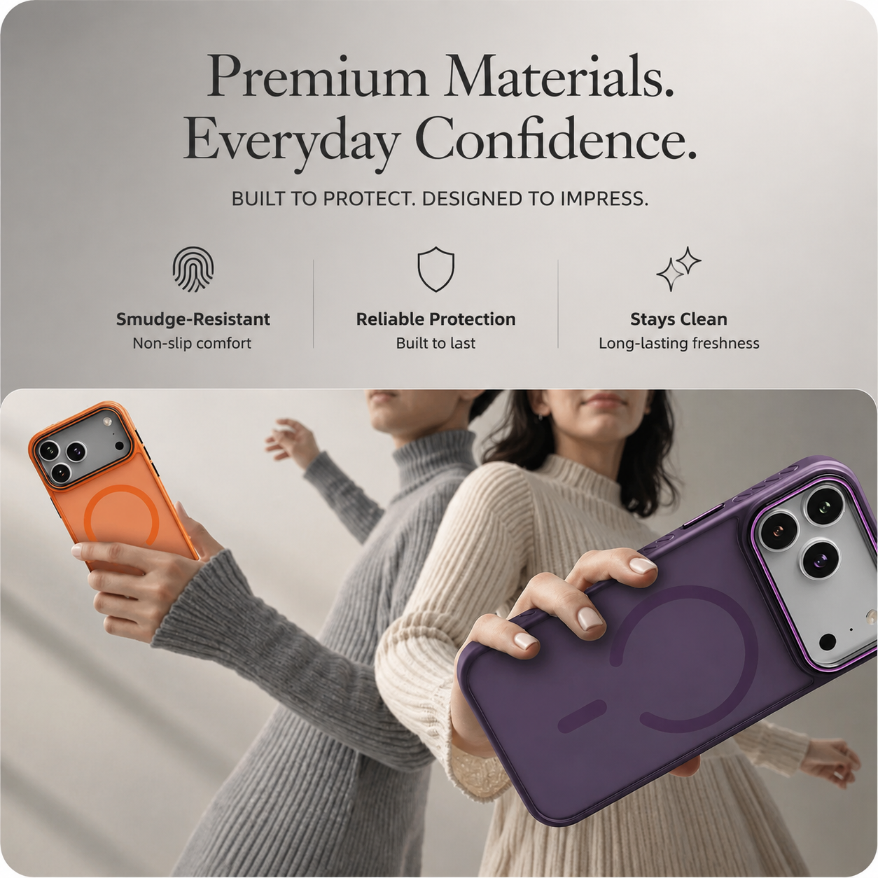 Premium Luxury iPhone Case MagSafe Compatible Matte Transparent Magnetic Cover PC TPU Hybrid Shockproof Protective Durable Design Finish Slim