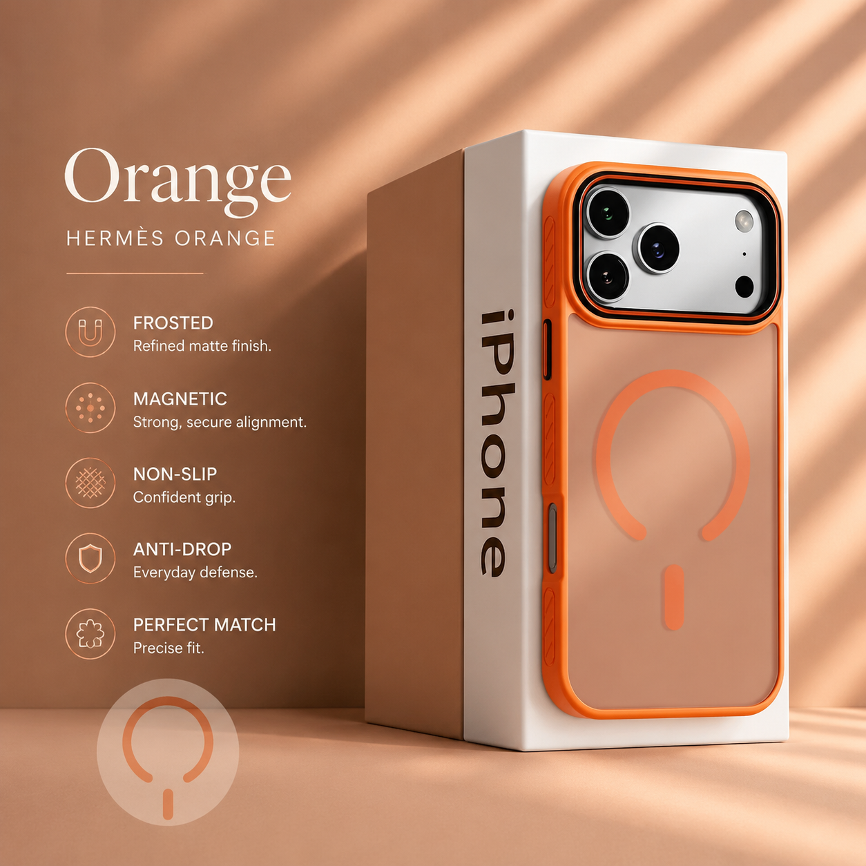 Premium Luxury iPhone Case MagSafe Compatible Matte Transparent Magnetic Cover PC TPU Hybrid Shockproof Protective Durable Design Finish Slim