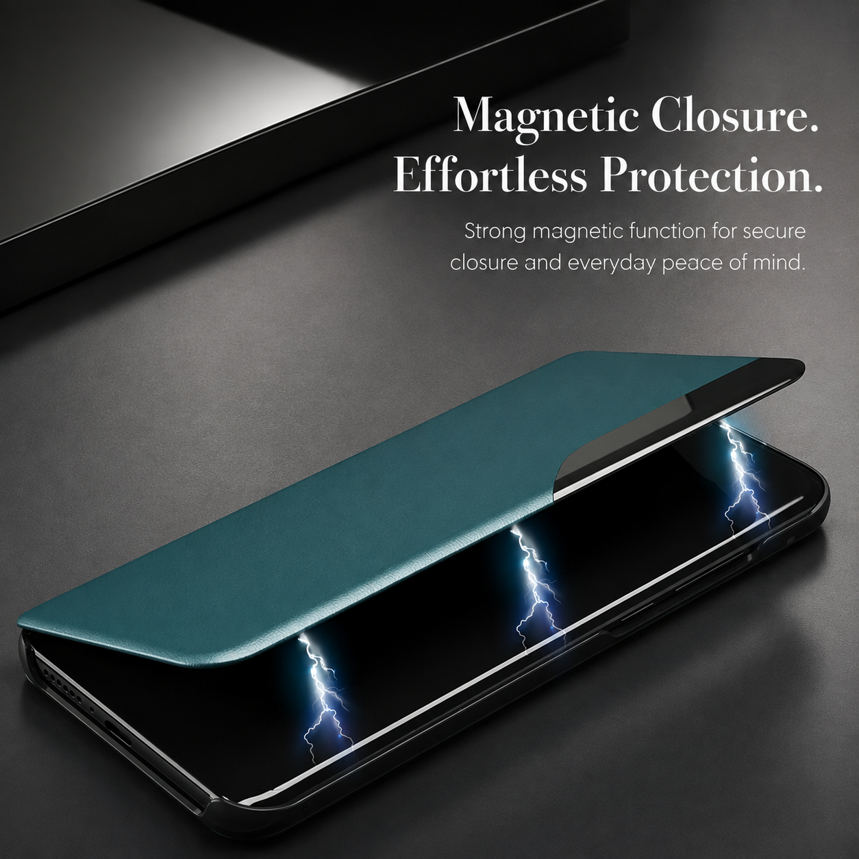 Premium Luxury iPhone Case MagSafe Compatible PU Leather Flip Wallet Cover Card Holder Kickstand Shockproof Full Body Camera Protection Slim Design Finish