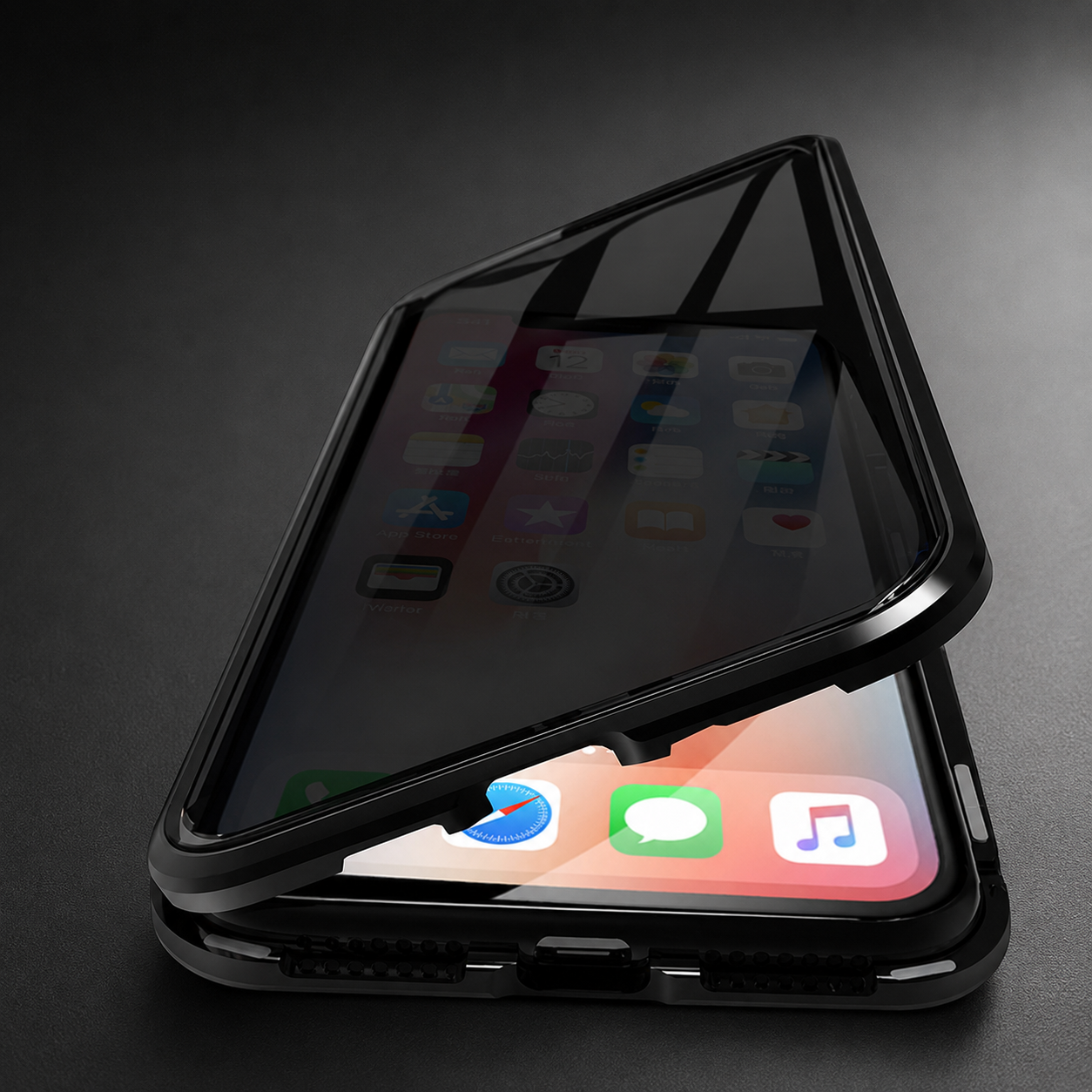 Premium Luxury iPhone Case MagSafe Compatible Privacy Tempered Glass Cover Shockproof 360 Full Body Camera Protection Slim Protective Durable Design Finish