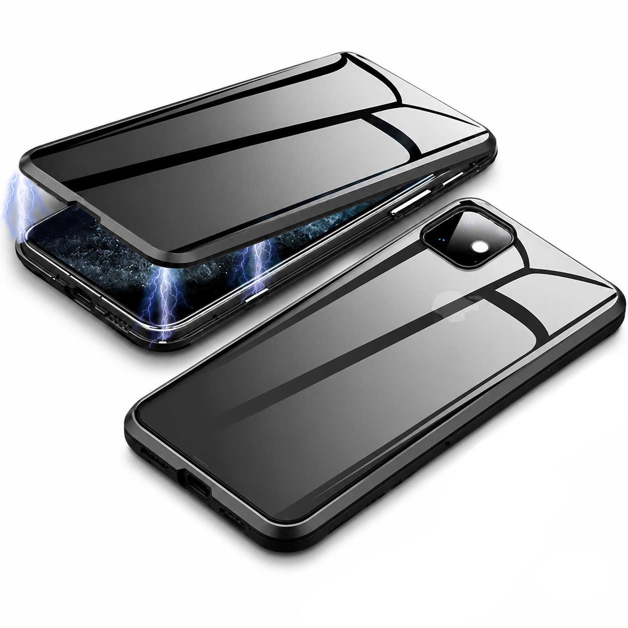 Premium Luxury iPhone Case MagSafe Compatible Privacy Tempered Glass Cover Shockproof 360 Full Body Camera Protection Slim Protective Durable Design Finish