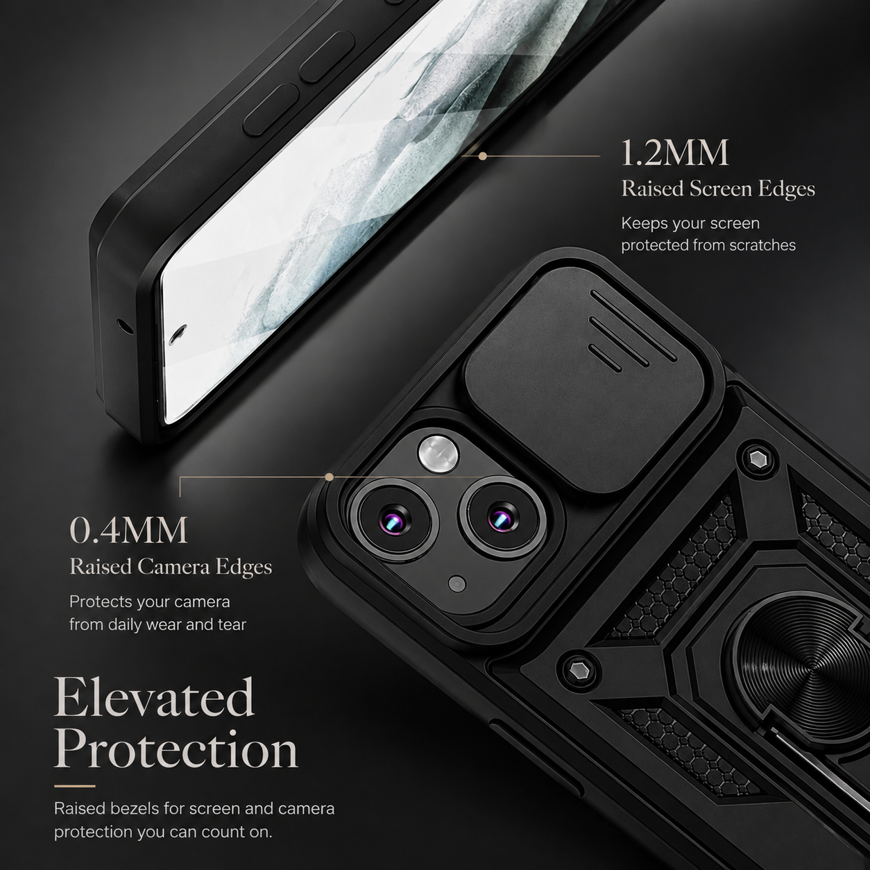 Premium Luxury iPhone Case MagSafe Compatible Rugged Armor Cover Kickstand Card Holder Shockproof 360 Protection Camera Lens Durable Design Finish