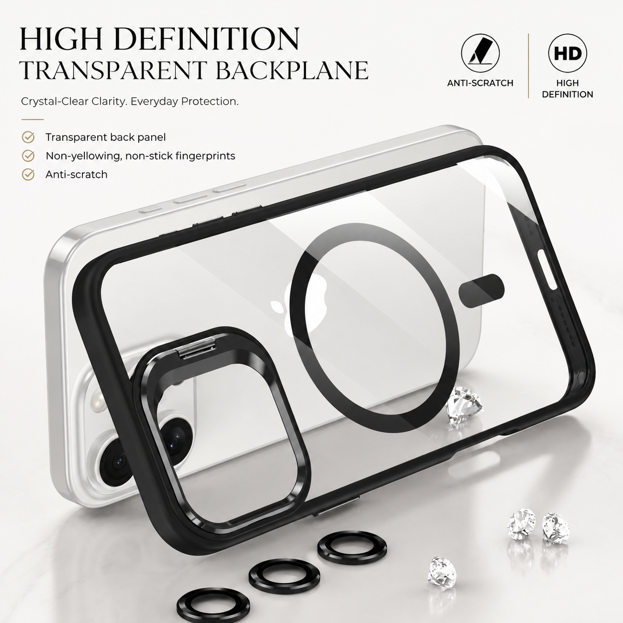 Premium Luxury iPhone Case MagSafe Compatible Shockproof Bumper Cover Full Body Protection Camera Lens Guard Slim Durable Design Finish