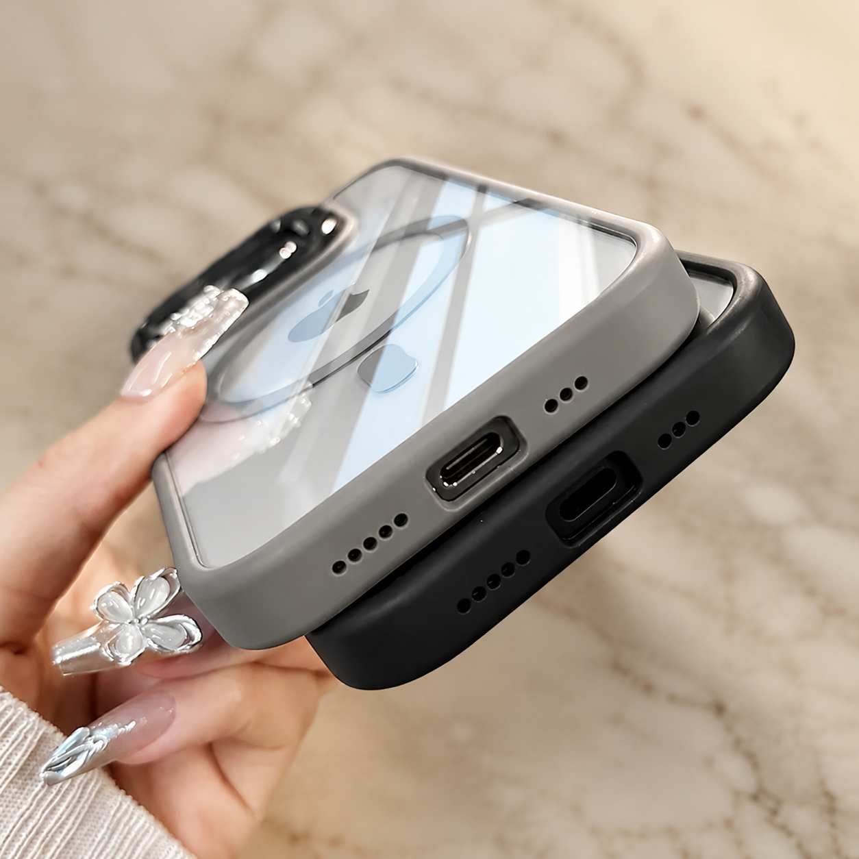 Premium Luxury iPhone Case MagSafe Compatible Shockproof Bumper Cover Full Body Protection Camera Lens Guard Slim Durable Design Finish