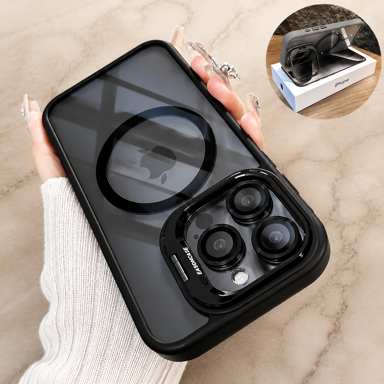 Premium Luxury iPhone Case MagSafe Compatible Shockproof Bumper Cover Full Body Protection Camera Lens Guard Slim Durable Design Finish