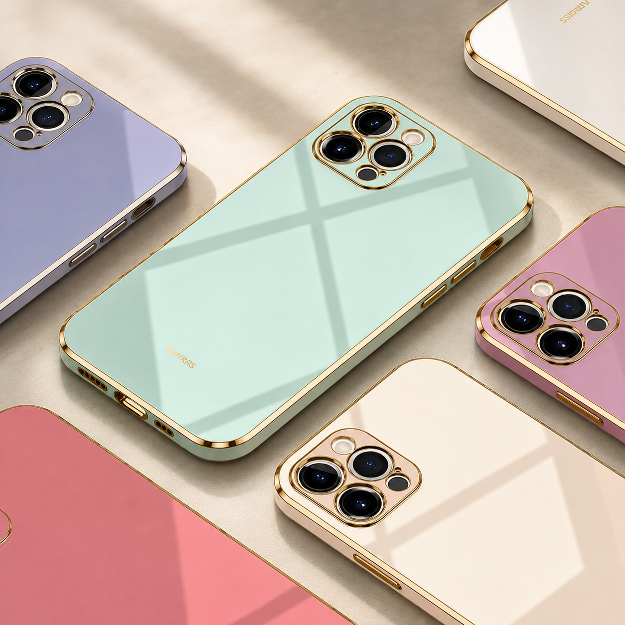 Premium Luxury iPhone Case MagSafe Compatible Silicone Cover Glossy Square Texture Shockproof Camera Lens Protection Slim Protective Durable Design Finish