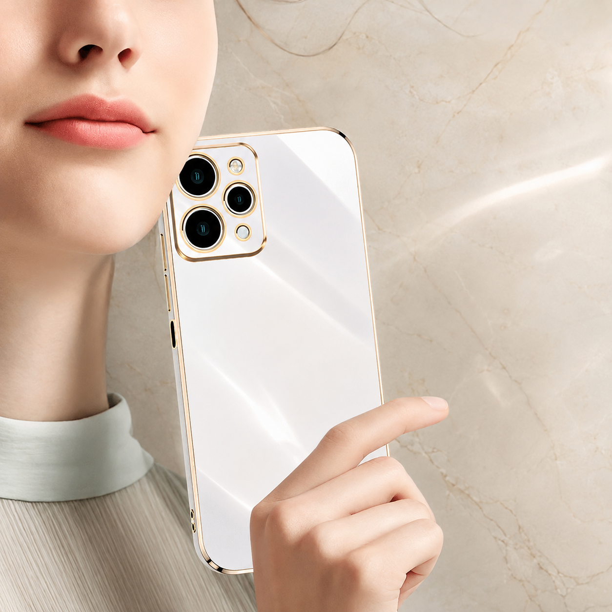 Premium Luxury iPhone Case MagSafe Compatible Silicone Cover Glossy Square Texture Shockproof Camera Lens Protection Slim Protective Durable Design Finish