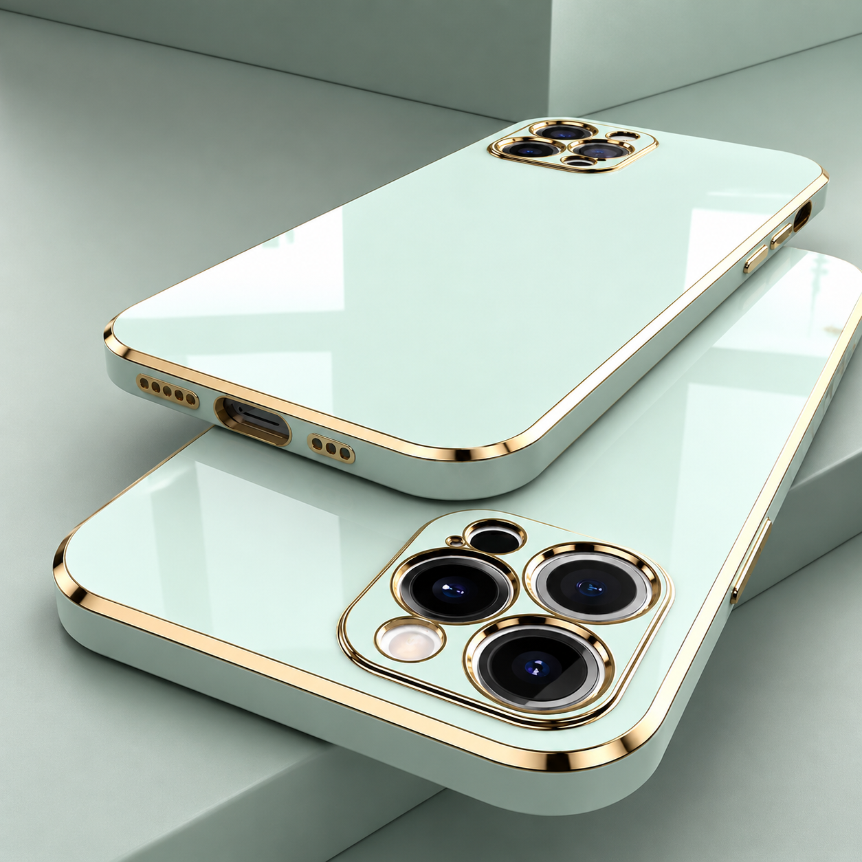 Premium Luxury iPhone Case MagSafe Compatible Silicone Cover Glossy Square Texture Shockproof Camera Lens Protection Slim Protective Durable Design Finish
