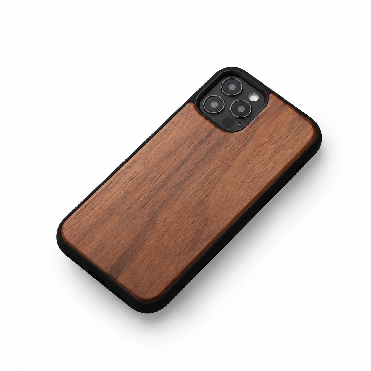 Premium Luxury iPhone Case MagSafe Compatible Solid Bamboo Wood Cover Hard Back Shockproof Camera Protection Slim Natural Design Finish