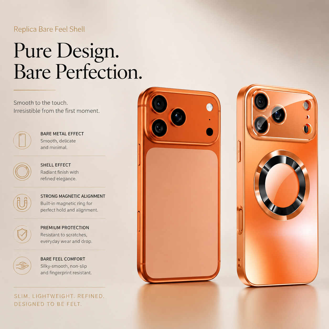 Premium Luxury iPhone Case MagSafe Compatible Titanium Metallic Matte Cover PC TPU Back Shockproof Camera Protection Ultra Thin Full Coverage Design Finish