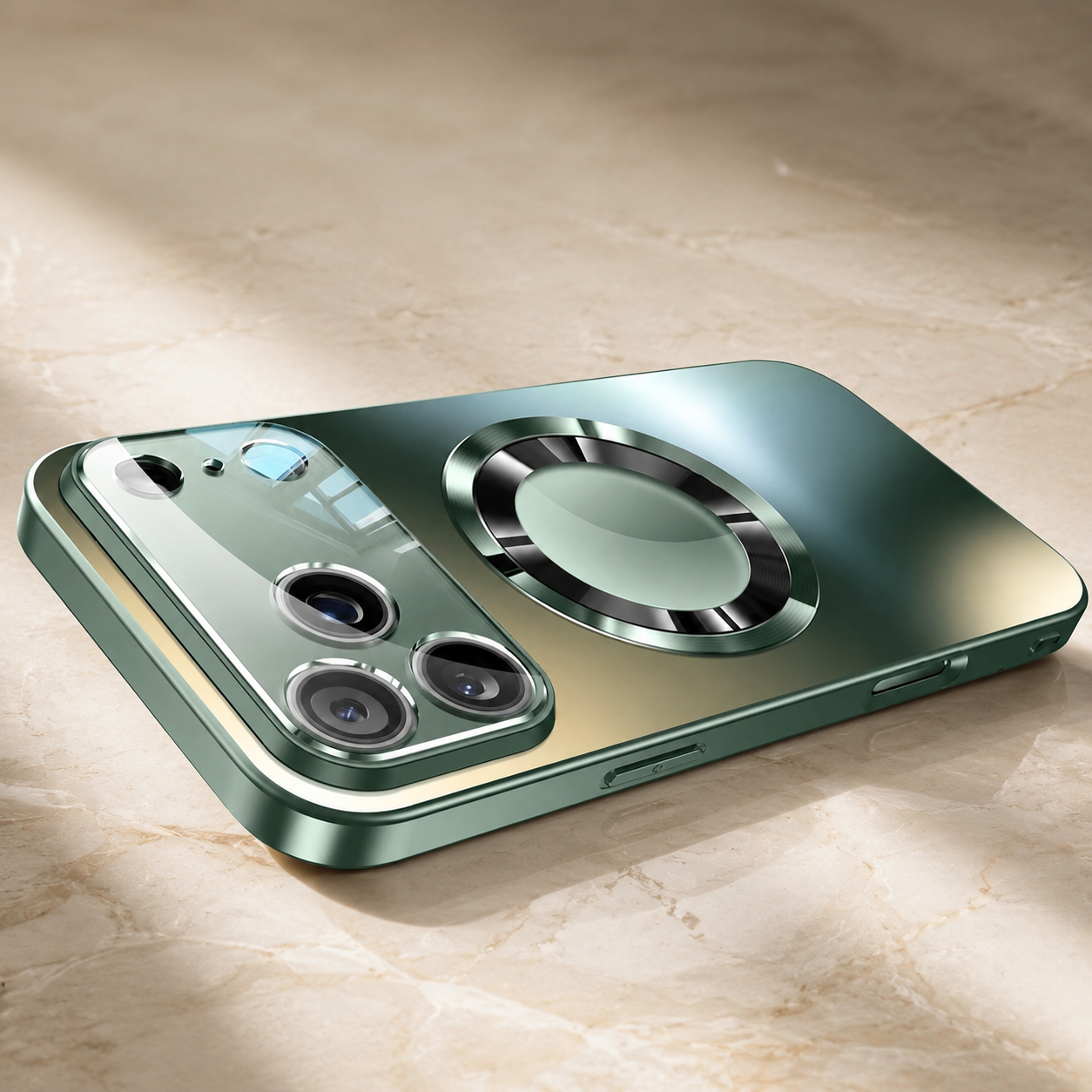 Premium Luxury iPhone Case MagSafe Compatible Titanium Metallic Matte Cover PC TPU Back Shockproof Camera Protection Ultra Thin Full Coverage Design Finish