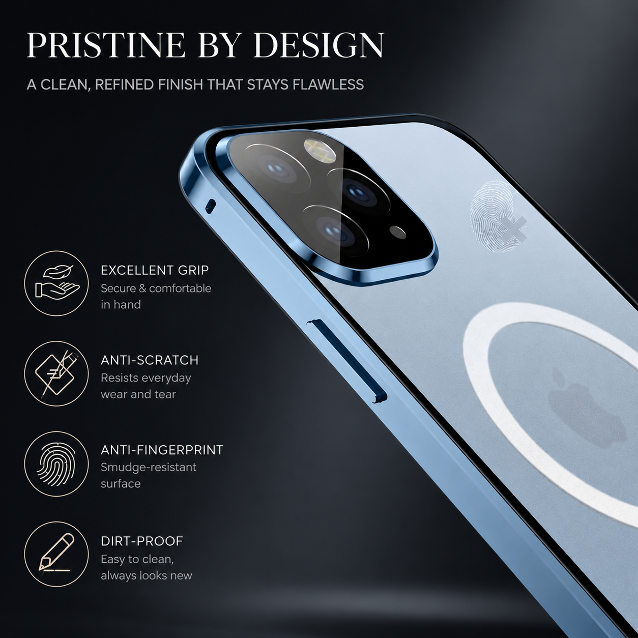 Premium Luxury iPhone Case MagSafe Compatible Transparent Aluminum Frame Tempered Glass Full Body Cover Shockproof Camera Protection Durable Design