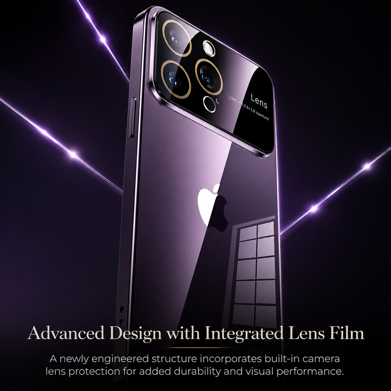 Premium Luxury iPhone Case MagSafe Compatible Transparent Clear Hard PC Back Silicone Bumper Shockproof Camera Lens Protection Ultra Thin Design Finish