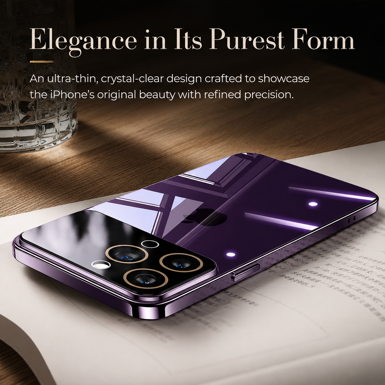 Premium Luxury iPhone Case MagSafe Compatible Transparent Clear Hard PC Back Silicone Bumper Shockproof Camera Lens Protection Ultra Thin Design Finish