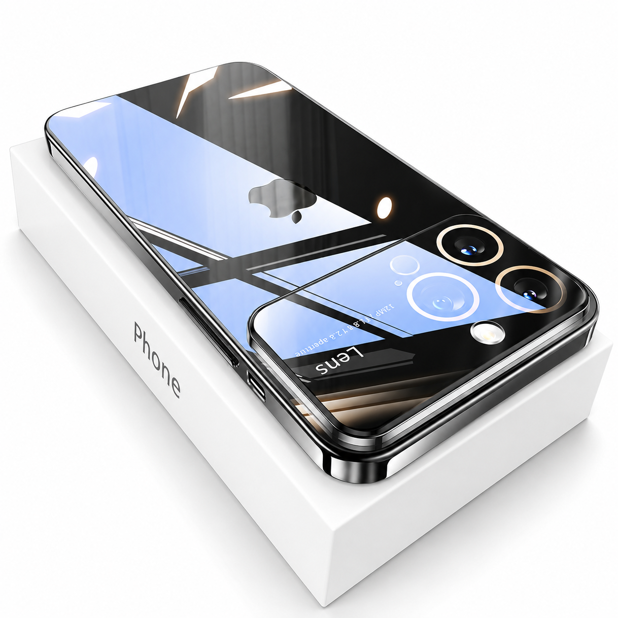 Premium Luxury iPhone Case MagSafe Compatible Transparent Clear Hard PC Back Silicone Bumper Shockproof Camera Lens Protection Ultra Thin Design Finish