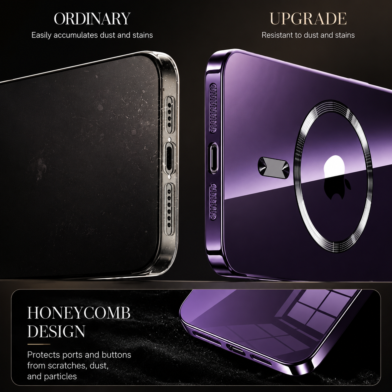 Premium Luxury iPhone Case MagSafe Compatible Transparent Tempered Glass Cover Silicone Bumper Shockproof Camera Lens Protection Ultra Thin Durable Design Finish