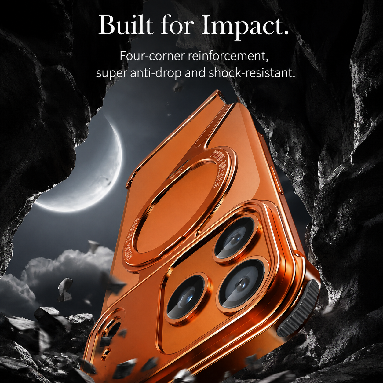 Premium Luxury iPhone Case MagSafe Compatible Z Shape Aluminum Alloy Frameless Cover Metal Shockproof Slim Minimal Protective Durable Design