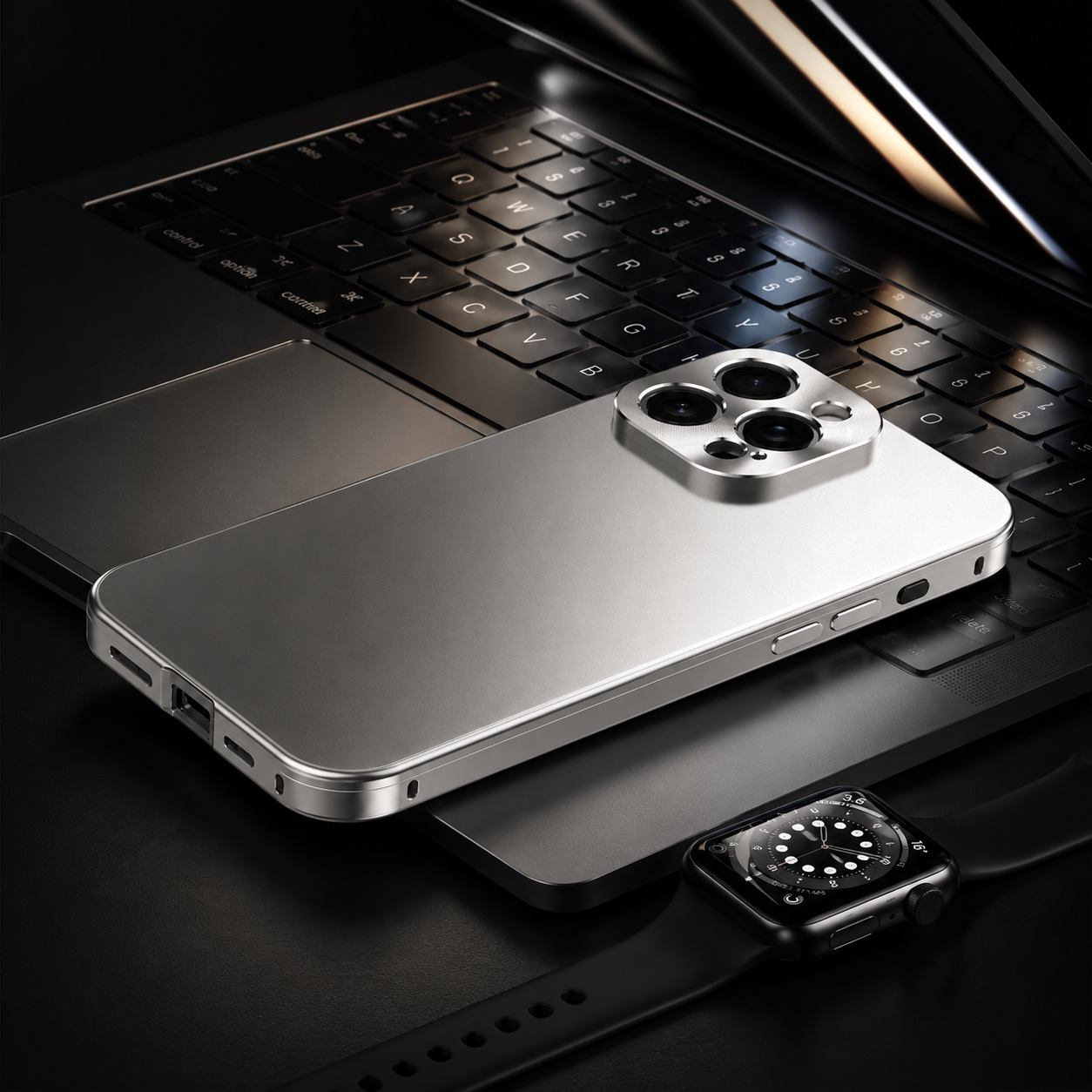 Premium Luxury iPhone Case Magnetic Aluminum Frame Cover Shockproof Full Camera Protection Slim Metal Design Wireless Charging Compatible Finish