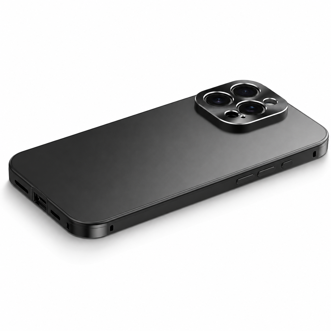 Premium Luxury iPhone Case Magnetic Aluminum Frame Cover Shockproof Full Camera Protection Slim Metal Design Wireless Charging Compatible Finish