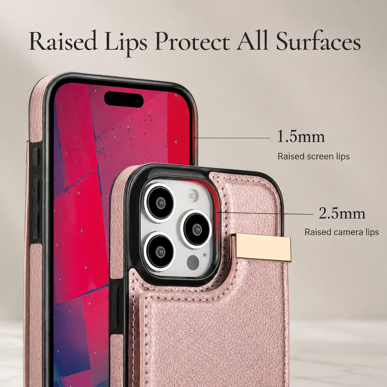 Premium Luxury iPhone Case PU Leather Wallet Flip Cover Card Holder Secure Pocket Magnetic Closure Shockproof Full Body Protection Slim Design Finish