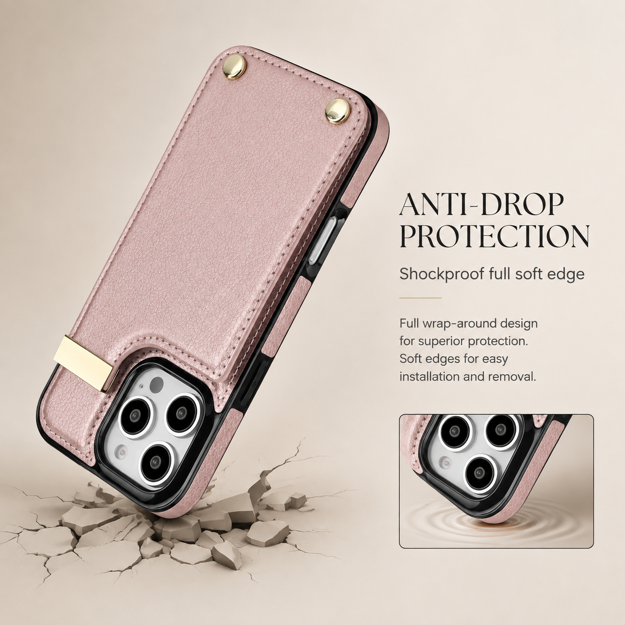 Premium Luxury iPhone Case PU Leather Wallet Flip Cover Card Holder Secure Pocket Magnetic Closure Shockproof Full Body Protection Slim Design Finish