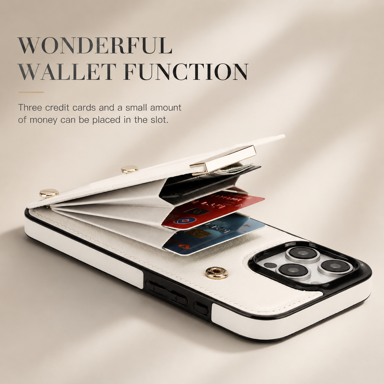Premium Luxury iPhone Case PU Leather Wallet Flip Cover Card Holder Secure Pocket Magnetic Closure Shockproof Full Body Protection Slim Design Finish