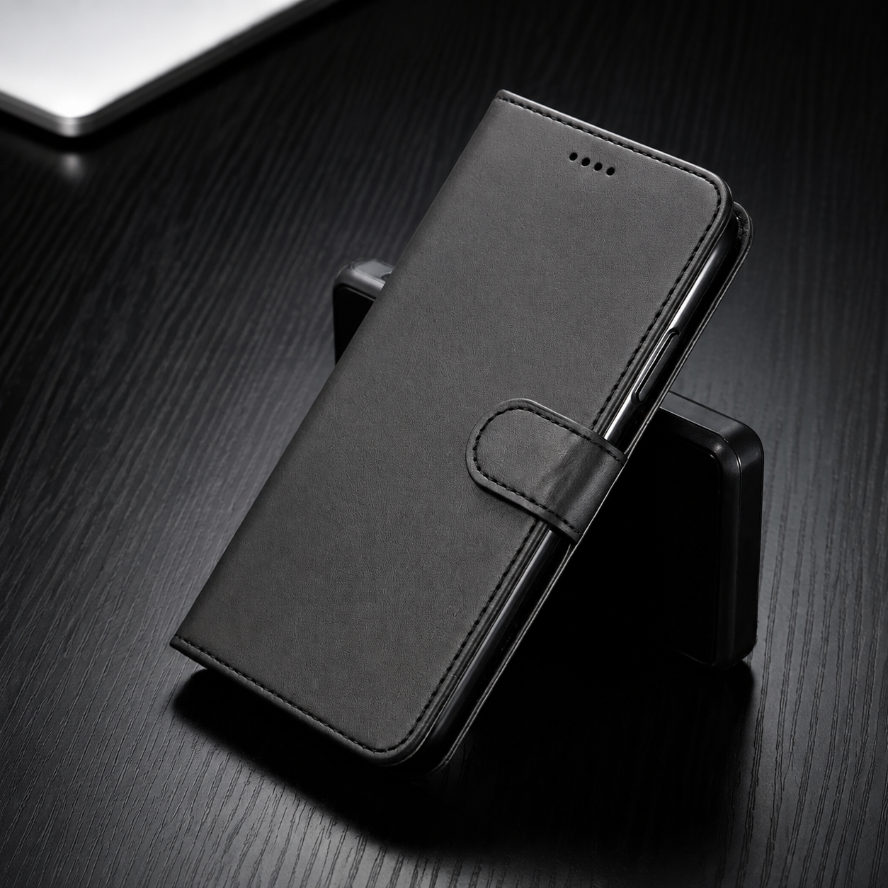 Premium Luxury iPhone Case PU Leather Wallet Flip Cover Card Slot Magnetic Closure Shockproof Full Body Protection Slim Elegant Design Finish