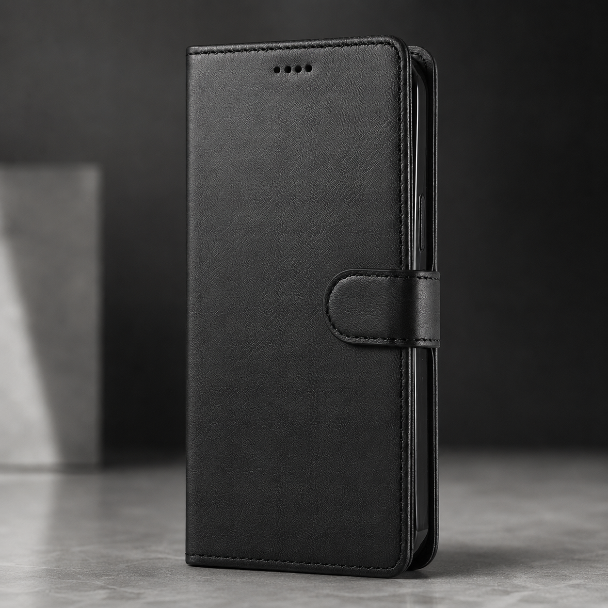 Premium Luxury iPhone Case PU Leather Wallet Flip Cover Card Slot Magnetic Closure Shockproof Full Body Protection Slim Elegant Design Finish