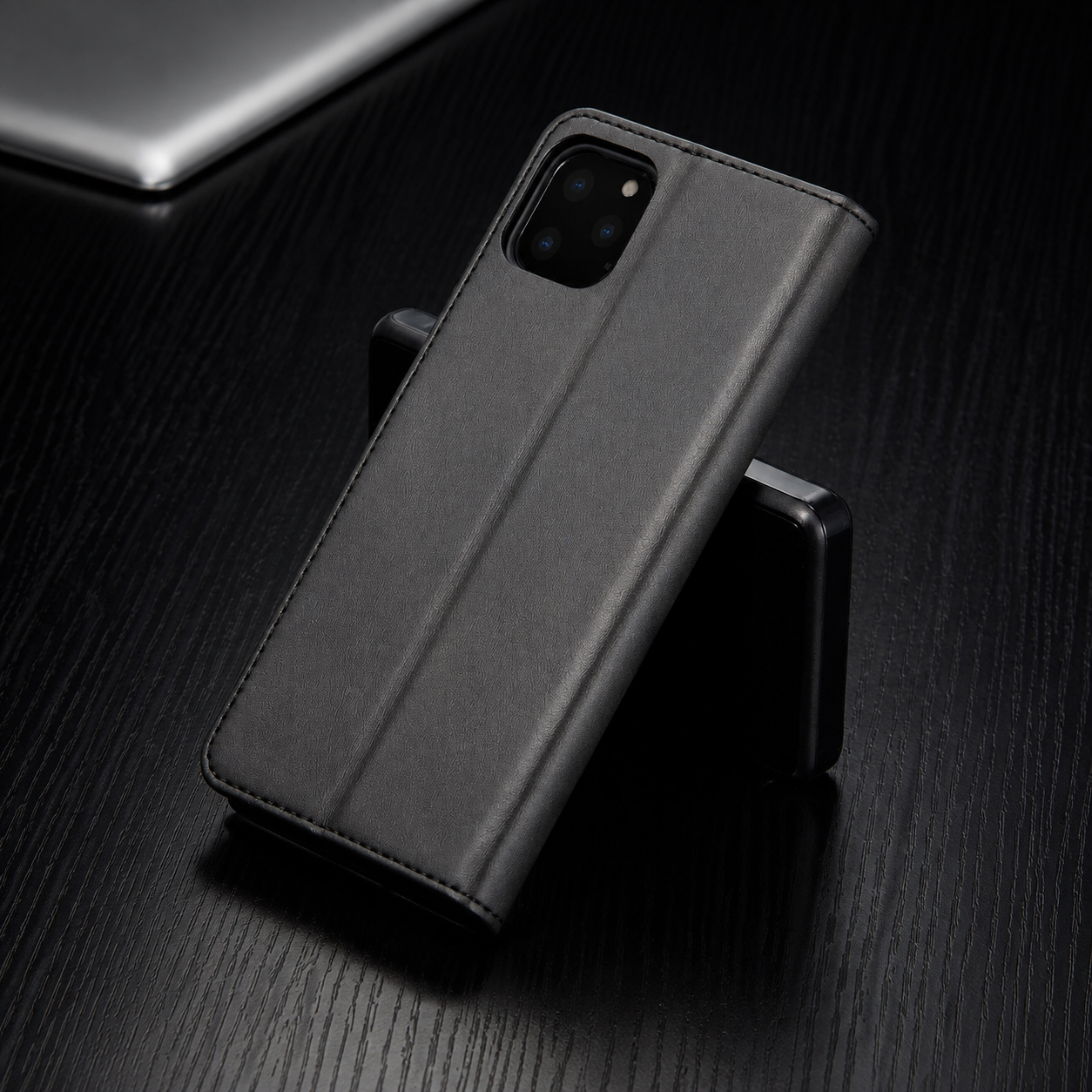 Premium Luxury iPhone Case PU Leather Wallet Flip Cover Card Slot Magnetic Closure Shockproof Full Body Protection Slim Elegant Design Finish