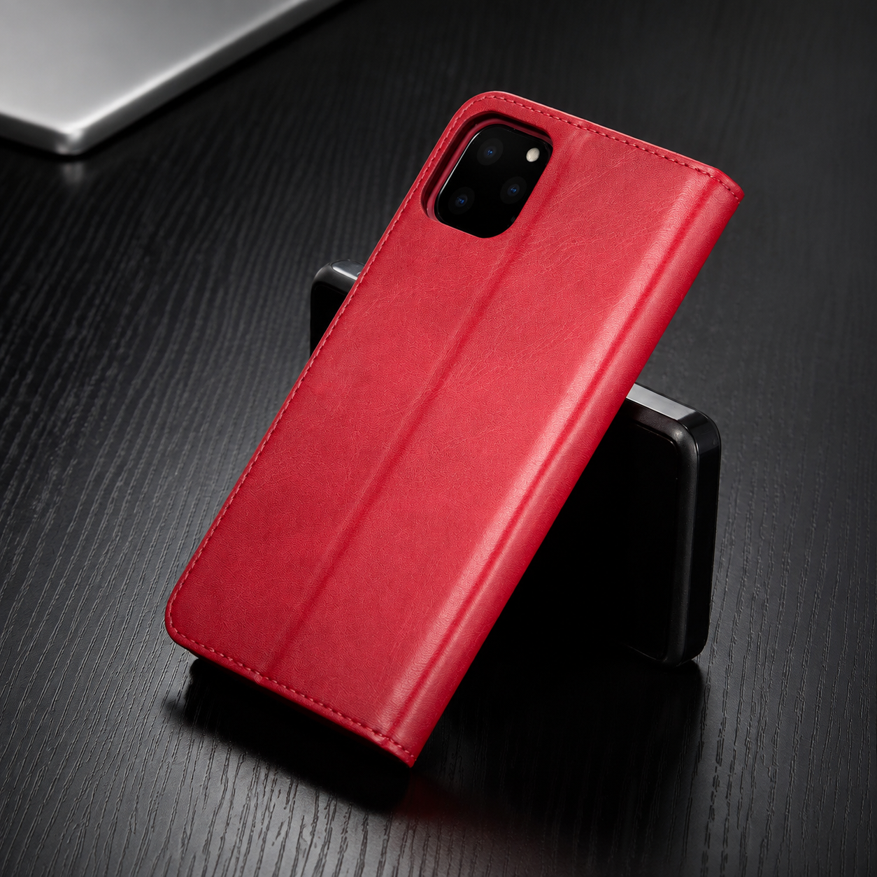 Premium Luxury iPhone Case PU Leather Wallet Flip Cover Card Slot Magnetic Closure Shockproof Full Body Protection Slim Elegant Design Finish