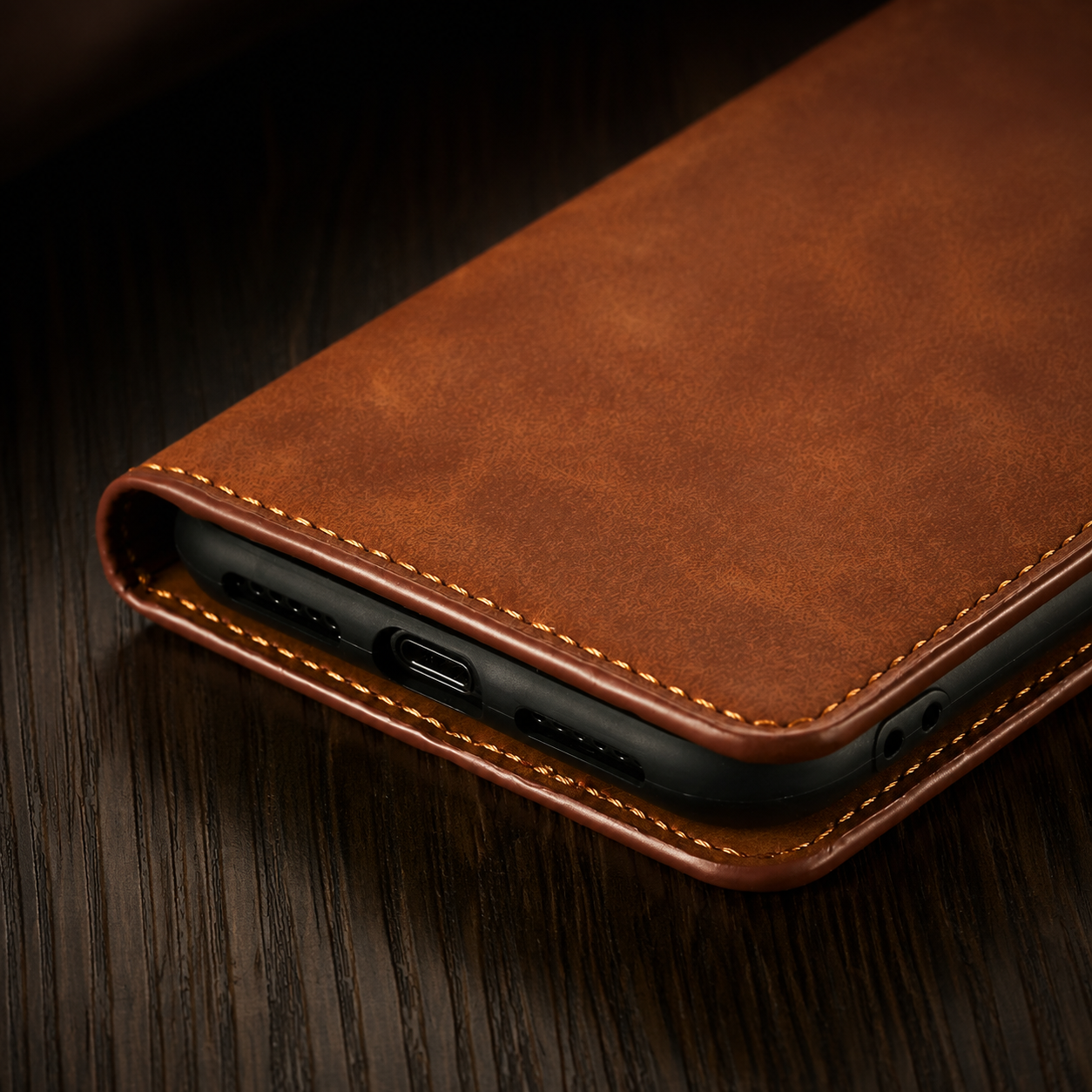 Premium Luxury iPhone Case Suede Leather Wallet Cover Card Holder Magnetic Closure Shockproof Full Body Protection Slim Protective Design Finish Style