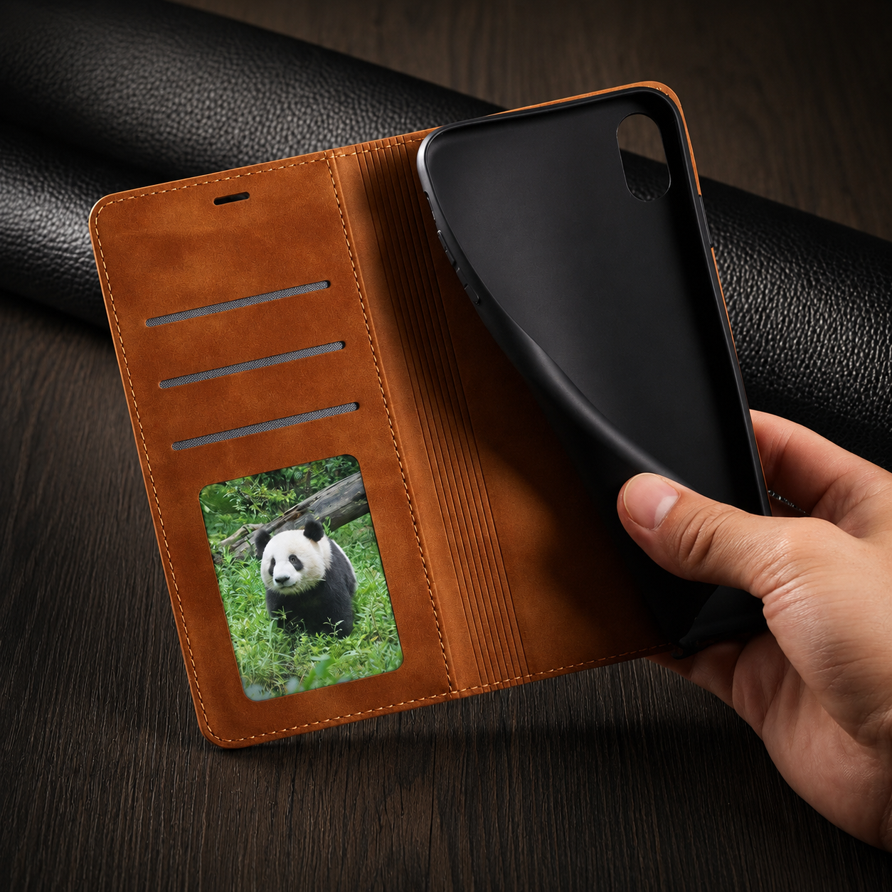 Premium Luxury iPhone Case Suede Leather Wallet Cover Card Holder Magnetic Closure Shockproof Full Body Protection Slim Protective Design Finish Style