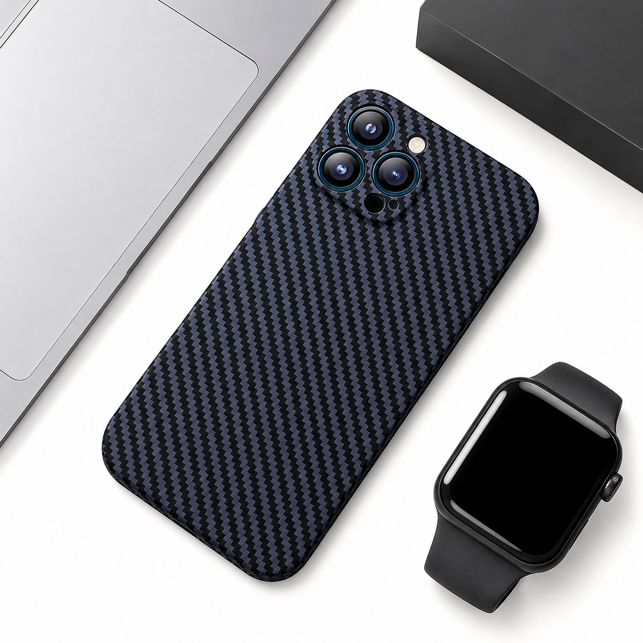 Premium Luxury iPhone Case Ultra Thin Carbon Fiber Matte Cover 0.2mm PP Back Lightweight Scratch Resistant Slim Minimalist Protective Design Finish