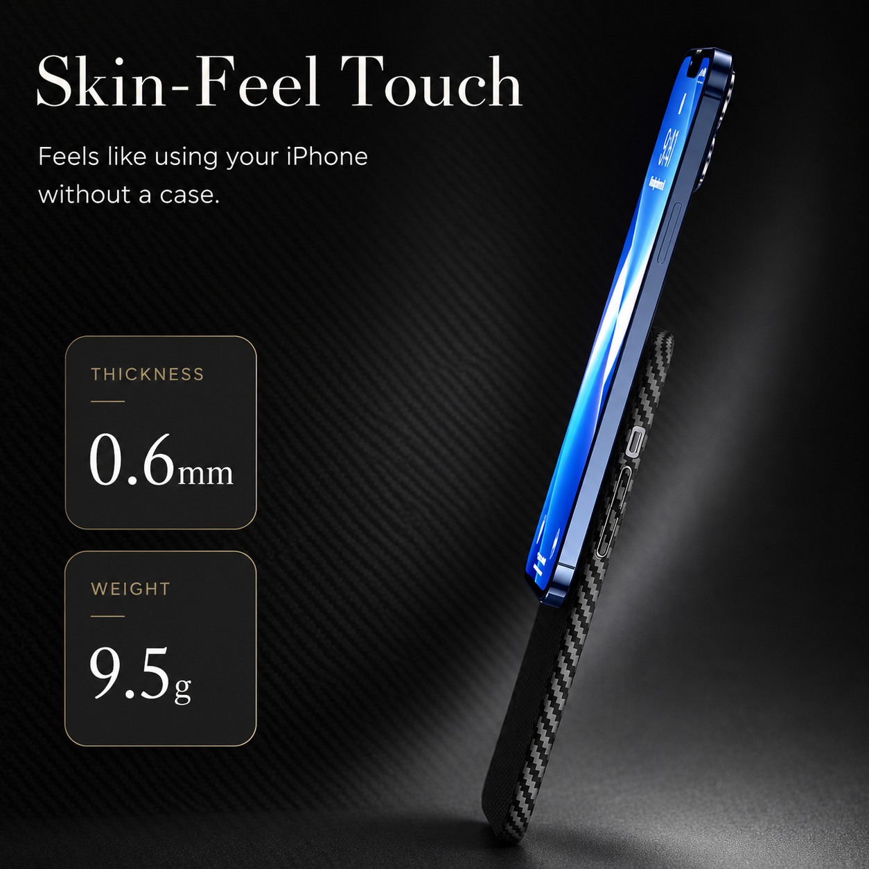 Premium Luxury iPhone Case Ultra Thin Carbon Fiber Matte Cover 0.2mm PP Back Lightweight Scratch Resistant Slim Minimalist Protective Design Finish