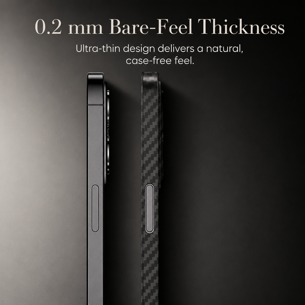 Premium Luxury iPhone Case Ultra Thin Carbon Fiber Matte Cover 0.2mm PP Back Lightweight Scratch Resistant Slim Minimalist Protective Design Finish