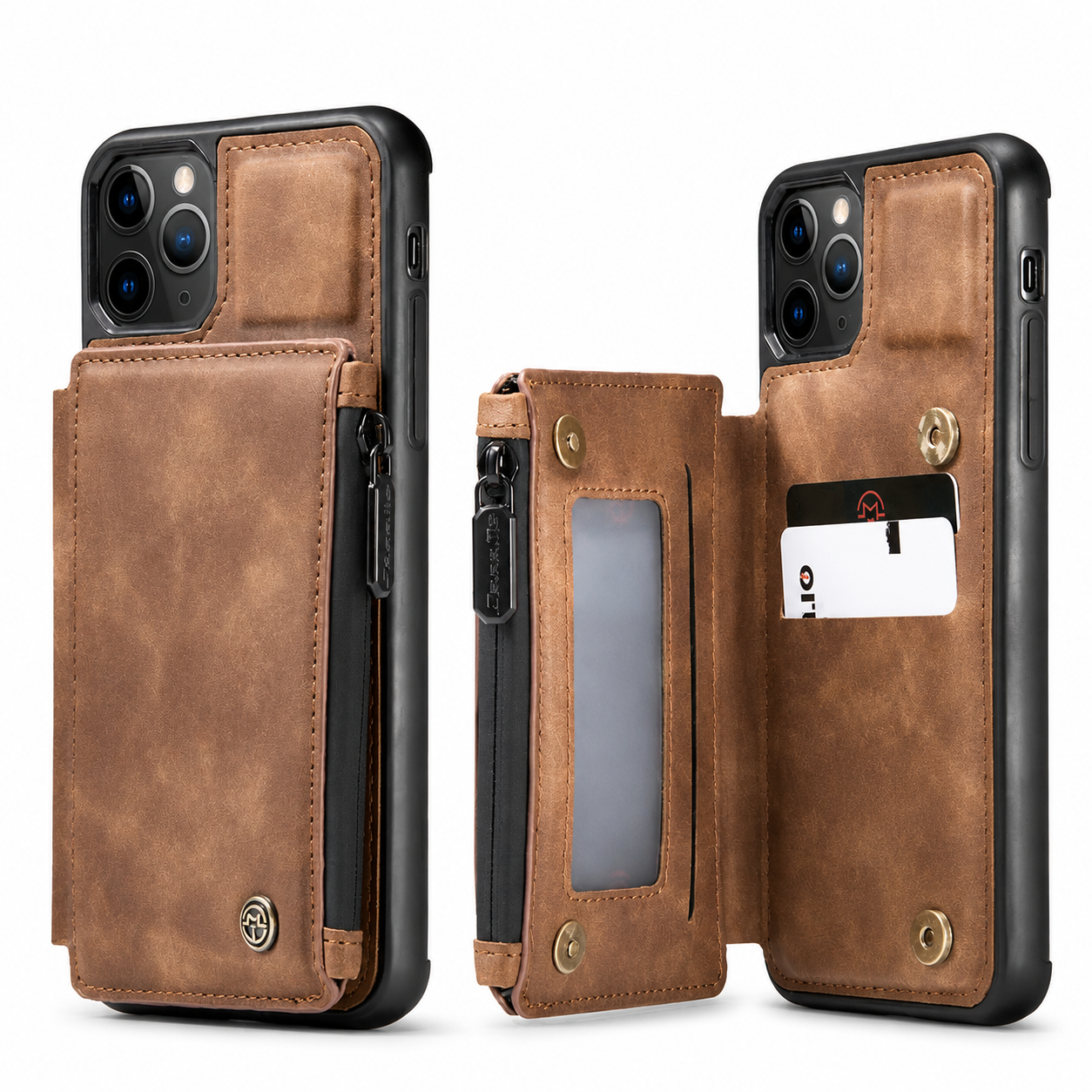 Premium Luxury iPhone Case Wallet MagSafe Compatible Leather Card Holder Stand Shockproof Camera Lens Protection Slim Protective Design Finish