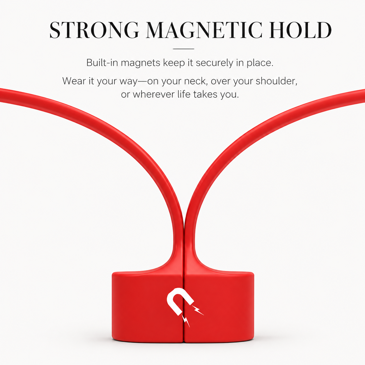 Premium Magnetic Anti-Lost AirPods Strap Silicone Neckband Cord Wireless Earbuds Holder Secure Magnetic Lanyard Lightweight Compatible with AirPods