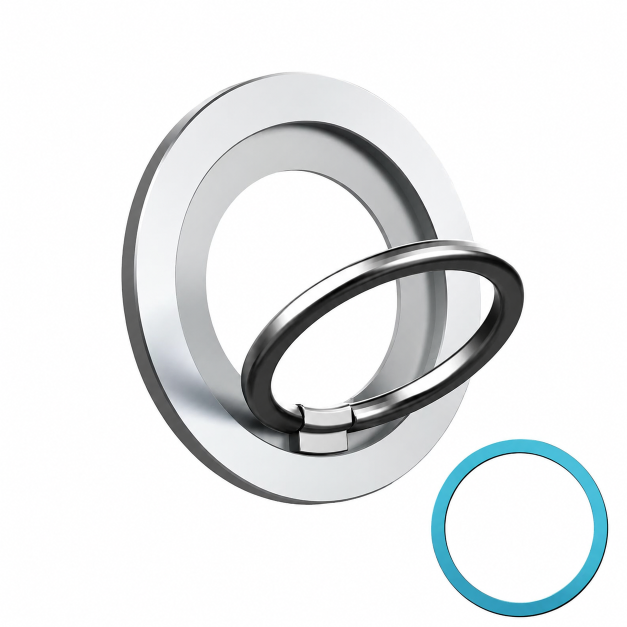 Premium Magnetic Phone Ring Holder for MagSafe 360° Rotating Phone Grip Stand Detachable Foldable Magnetic Finger Holder Kickstand Compatible with iPhone