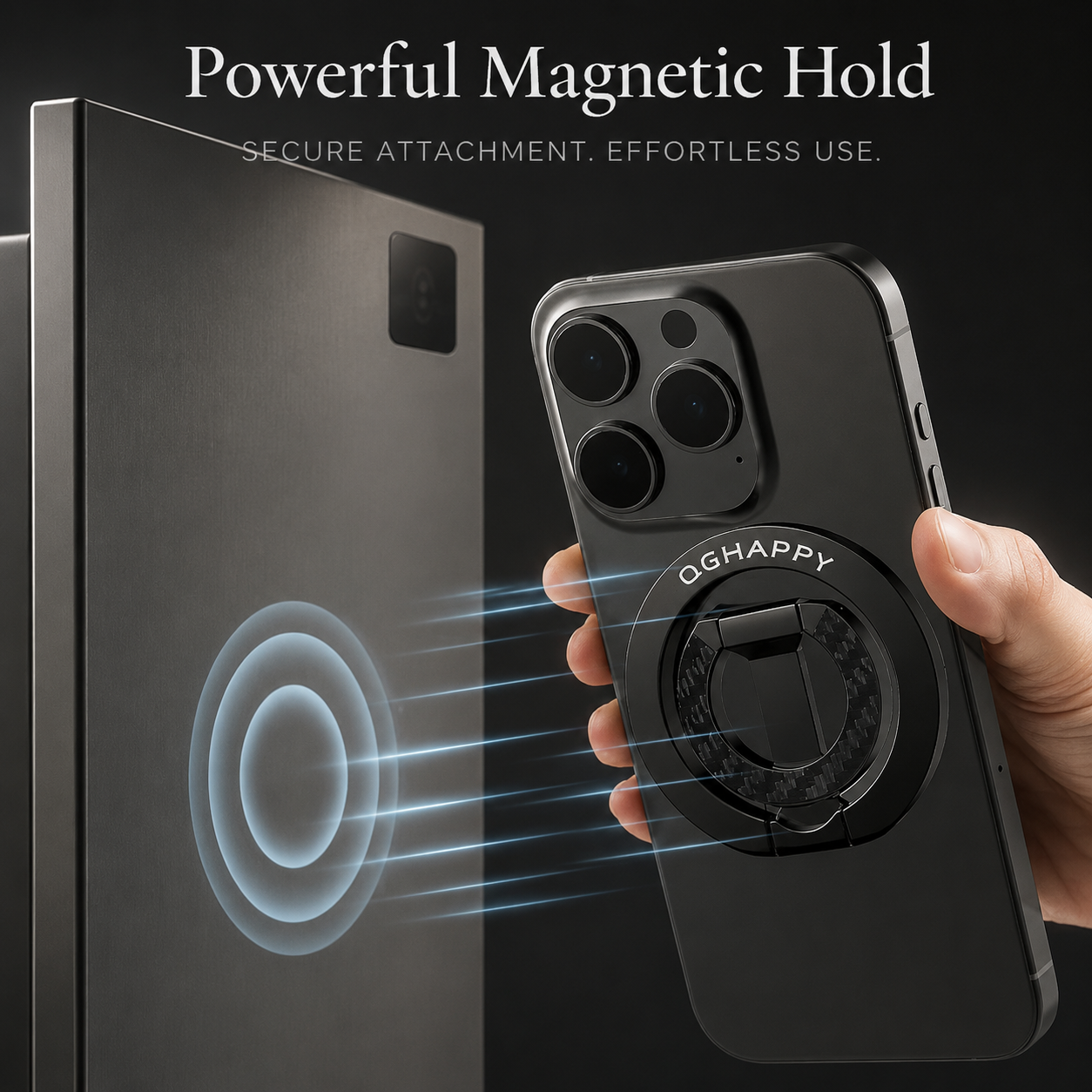 Premium Magnetic Ring Holder MagSafe Phone Grip Stand Double Sided Magnetic Finger Ring Holder Dual Magnet Kickstand Compatible with iPhone