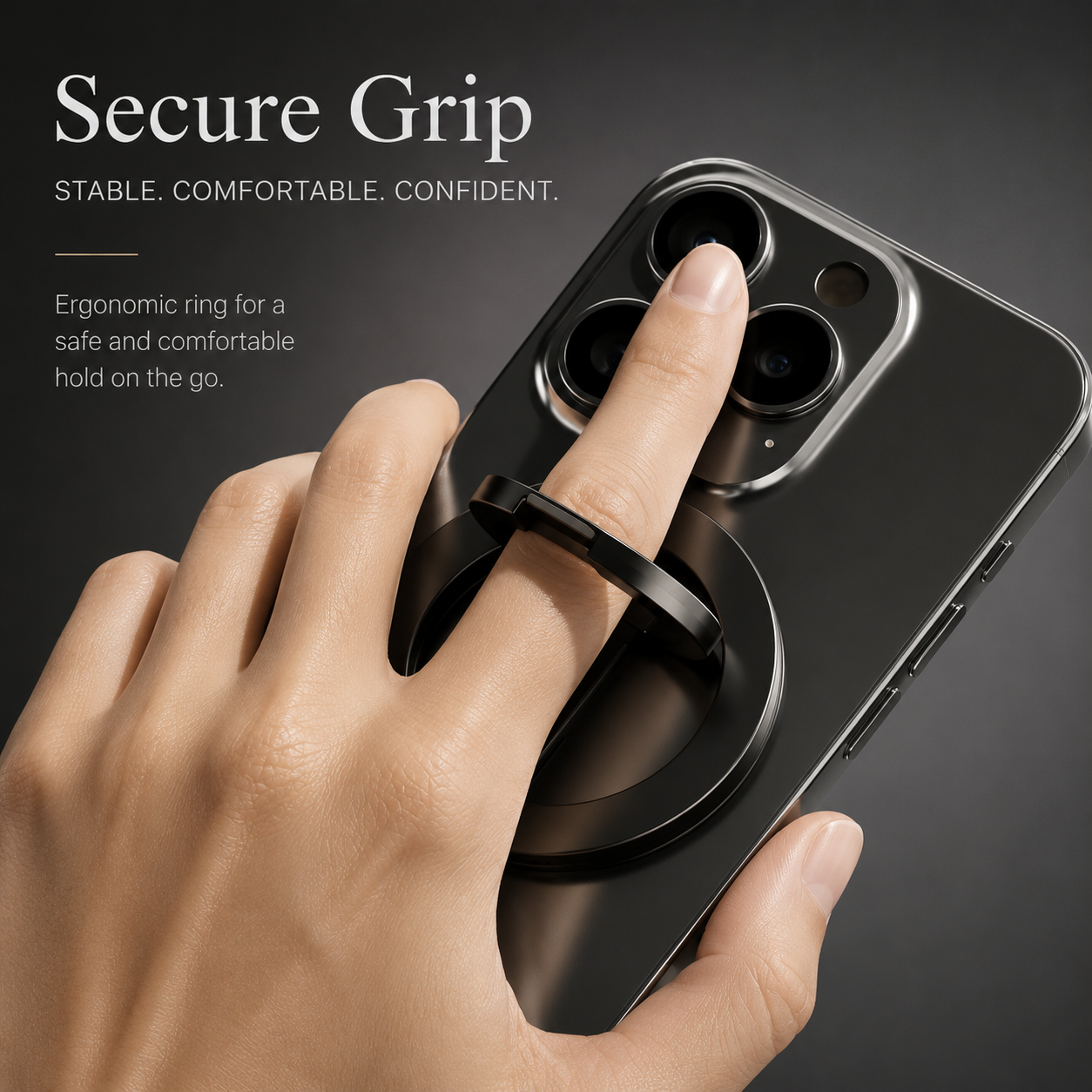 Premium Magnetic Ring Holder MagSafe Phone Grip Stand Double Sided Magnetic Finger Ring Holder Dual Magnet Kickstand Compatible with iPhone