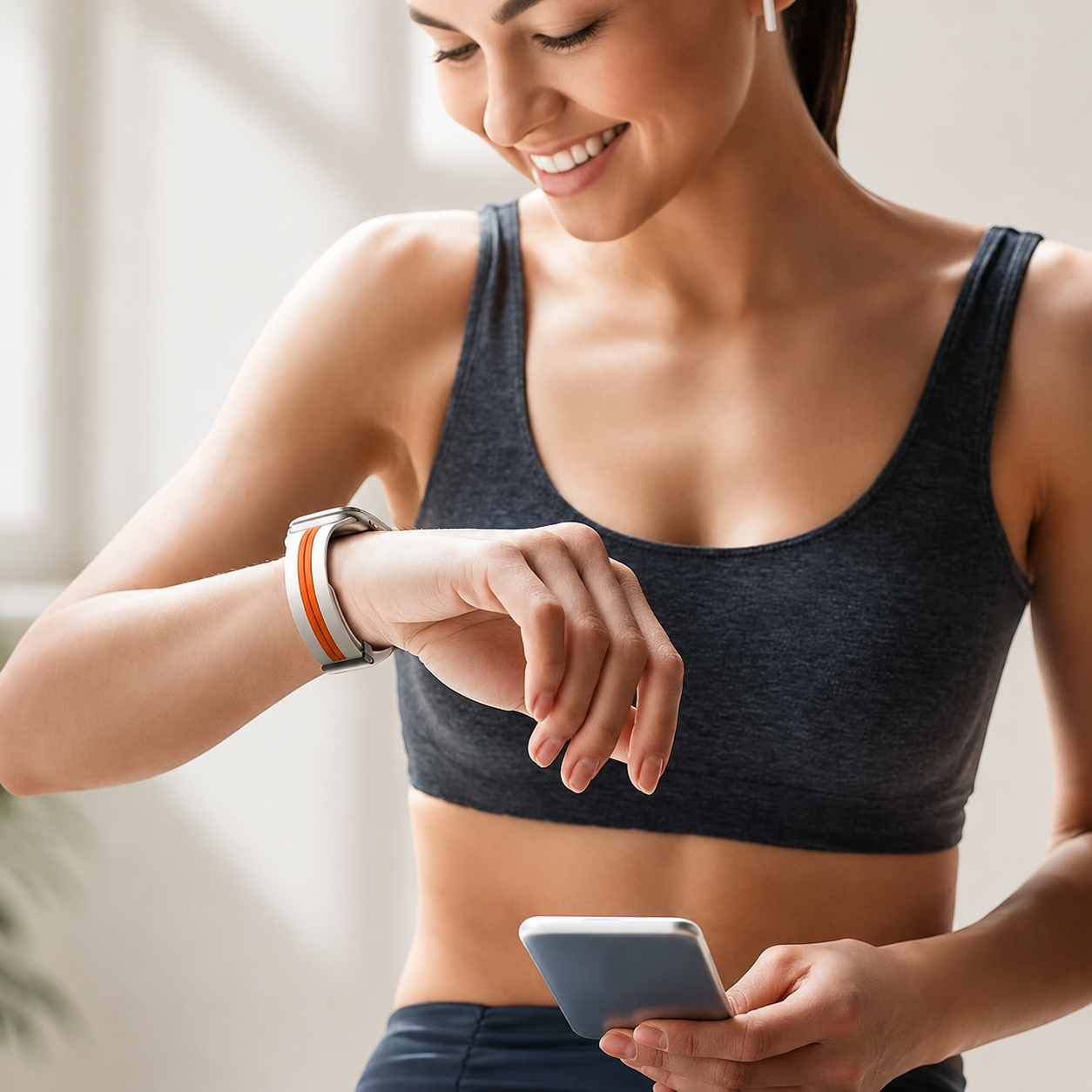 Premium Magnetic Silicone Smartwatch Strap Breathable Replacement Watch Band Snap Closure Sweat Resistant Adjustable Compatible with Apple Watch