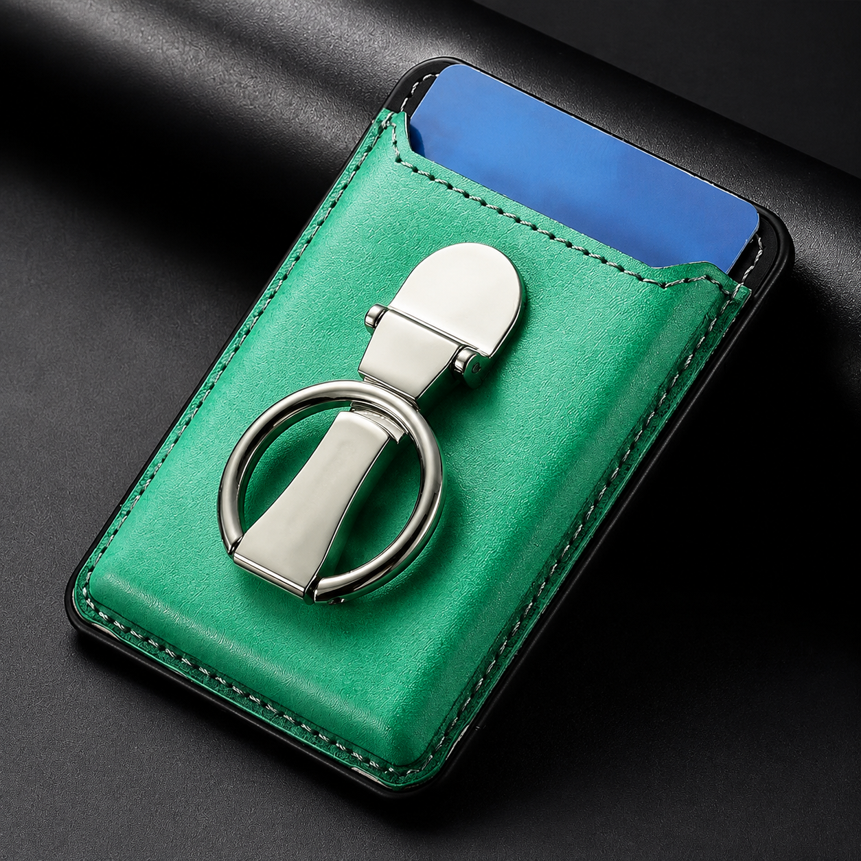 Premium Magnetic Wallet Case for MagSafe Card Holder Magnetic Wallet Multiple Card Slots Foldable Ring Holder Kickstand Strong Magnetic Attachment Compatible with iPhone