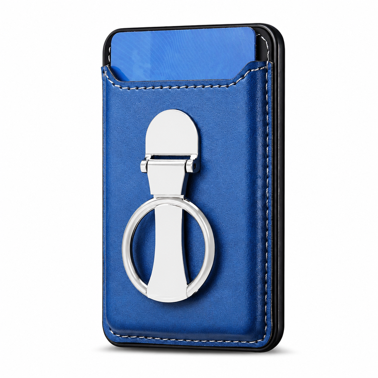 Premium Magnetic Wallet Case for MagSafe Card Holder Magnetic Wallet Multiple Card Slots Foldable Ring Holder Kickstand Strong Magnetic Attachment Compatible with iPhone