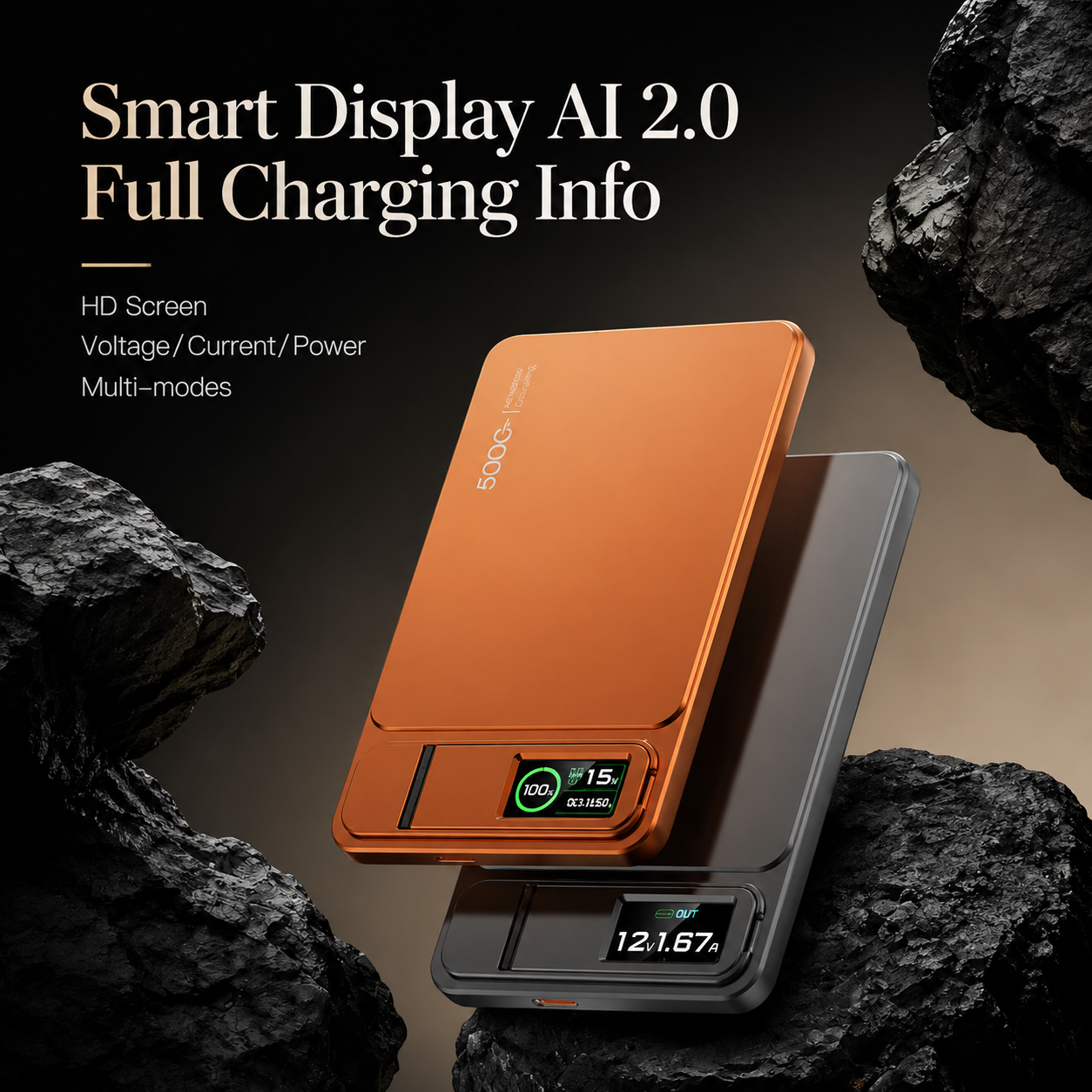 Premium Magnetic Wireless Power Bank 10000mAh Fast Charging Portable Charger 20W USB Type C Magnetic Battery Pack Digital Display Phone Stand Compatible with iPhone
