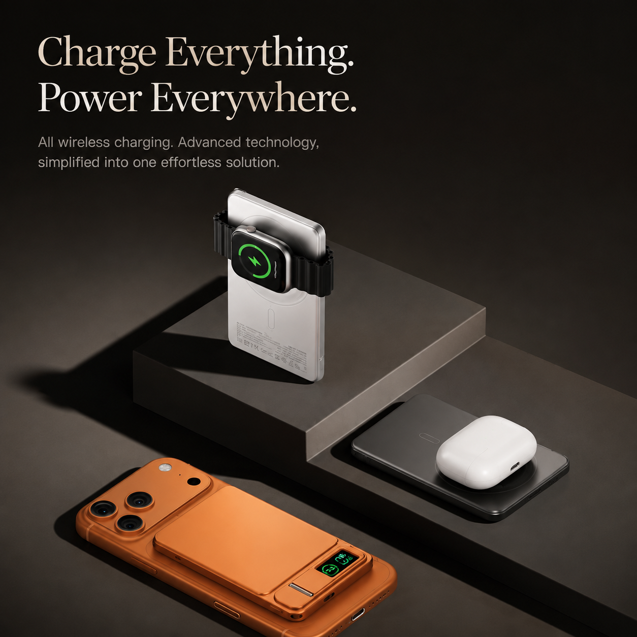Premium Magnetic Wireless Power Bank 10000mAh Fast Charging Portable Charger 20W USB Type C Magnetic Battery Pack Digital Display Phone Stand Compatible with iPhone