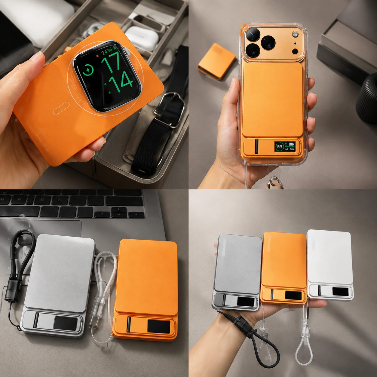 Premium Magnetic Wireless Power Bank 10000mAh Fast Charging Portable Charger 20W USB Type C Magnetic Battery Pack Digital Display Phone Stand Compatible with iPhone